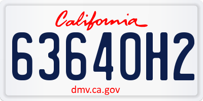 CA license plate 63640H2