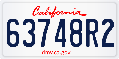 CA license plate 63748R2