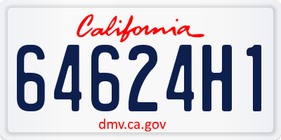 CA license plate 64624H1