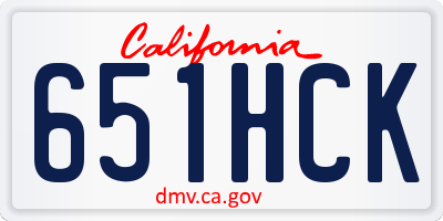 CA license plate 651HCK