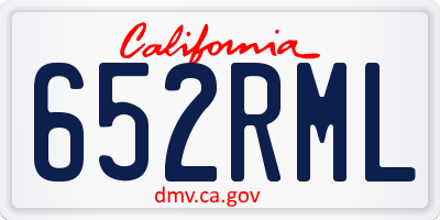 CA license plate 652RML