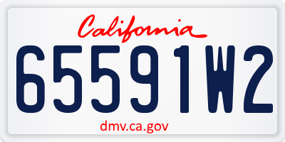 CA license plate 65591W2