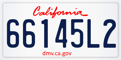 CA license plate 66145L2