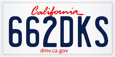 CA license plate 662DKS