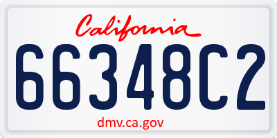 CA license plate 66348C2