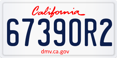 CA license plate 6739OR2