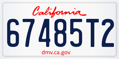 CA license plate 67485T2