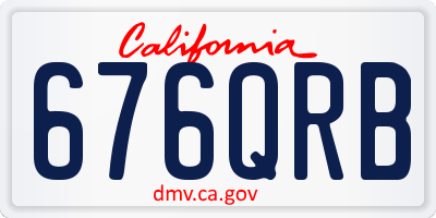 CA license plate 676QRB