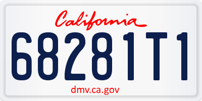 CA license plate 68281T1