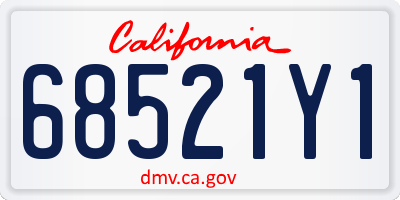 CA license plate 68521Y1