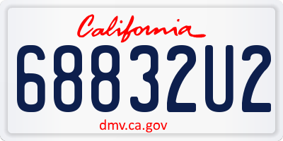 CA license plate 68832U2