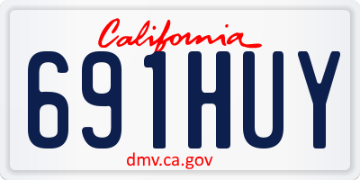 CA license plate 691HUY