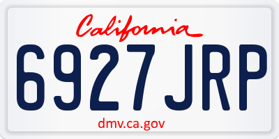 CA license plate 6927JRP