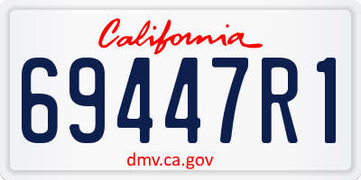 CA license plate 69447R1