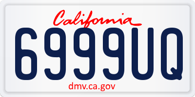 CA license plate 6999UQ