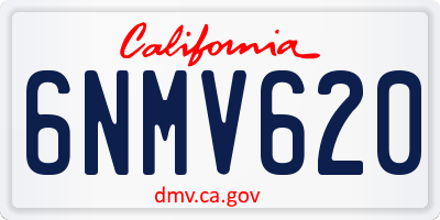 CA license plate 6NMV620