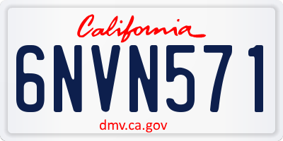 CA license plate 6NVN571