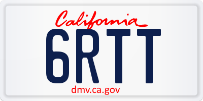 CA license plate 6RTT