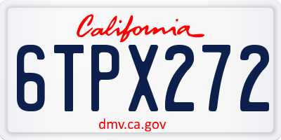 CA license plate 6TPX272