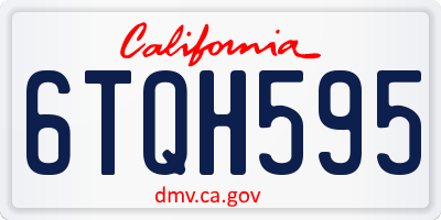 CA license plate 6TQH595