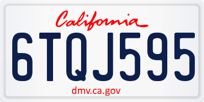 CA license plate 6TQJ595