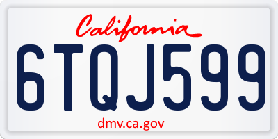 CA license plate 6TQJ599