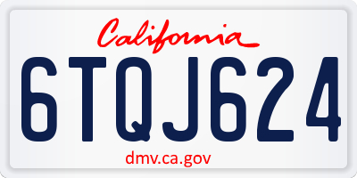 CA license plate 6TQJ624