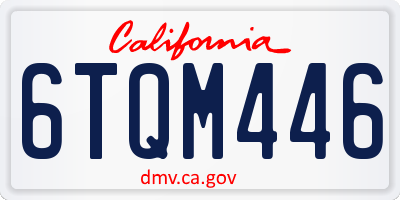 CA license plate 6TQM446