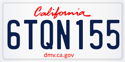 CA license plate 6TQN155