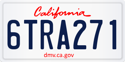 CA license plate 6TRA271