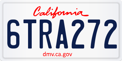 CA license plate 6TRA272