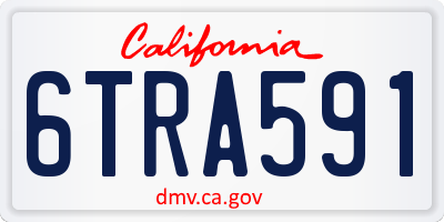 CA license plate 6TRA591