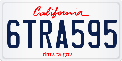 CA license plate 6TRA595