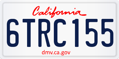 CA license plate 6TRC155