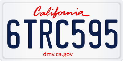 CA license plate 6TRC595