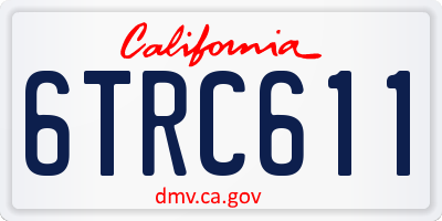 CA license plate 6TRC611