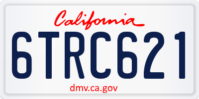 CA license plate 6TRC621