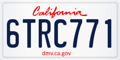 CA license plate 6TRC771