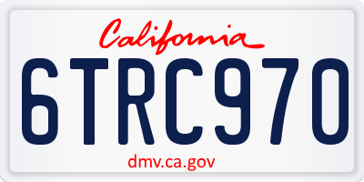 CA license plate 6TRC970