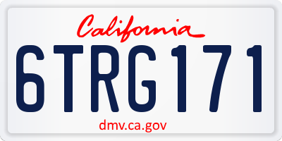 CA license plate 6TRG171
