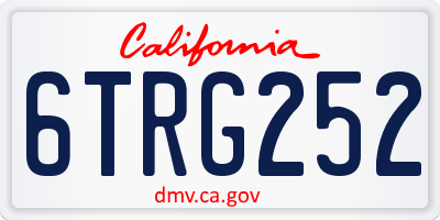 CA license plate 6TRG252