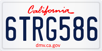 CA license plate 6TRG586