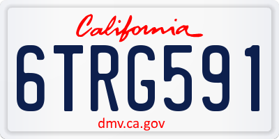 CA license plate 6TRG591