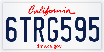 CA license plate 6TRG595