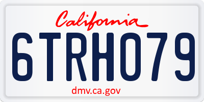 CA license plate 6TRH079