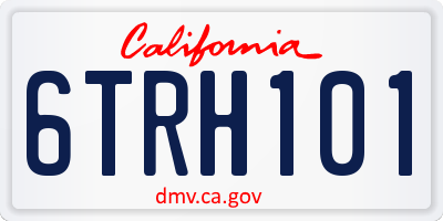 CA license plate 6TRH101