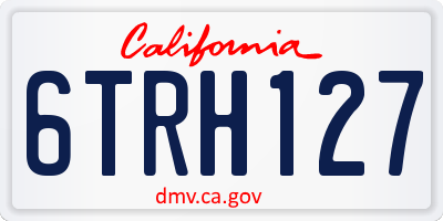 CA license plate 6TRH127
