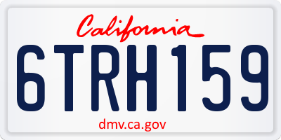CA license plate 6TRH159
