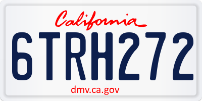 CA license plate 6TRH272