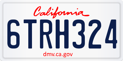 CA license plate 6TRH324